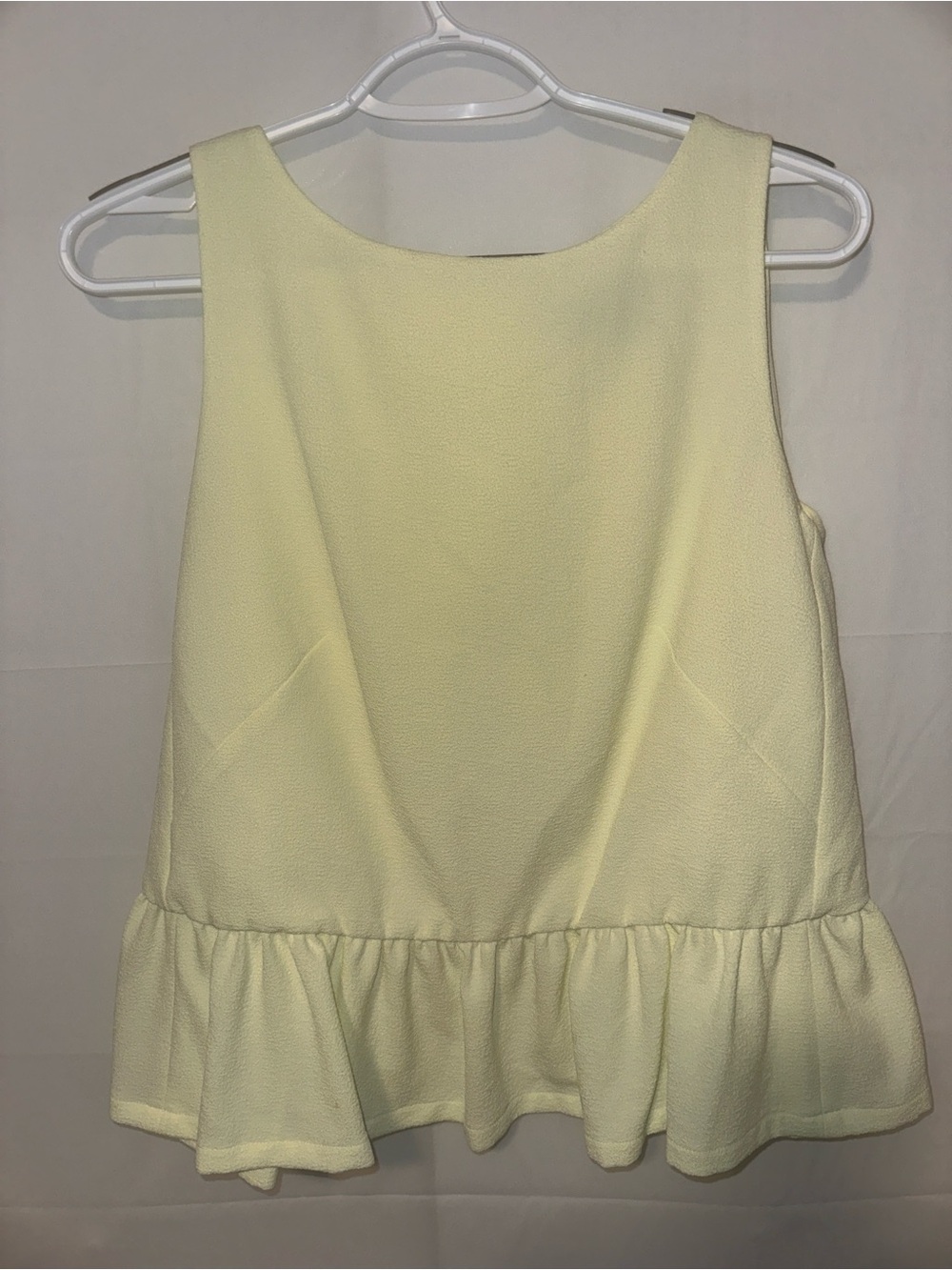 French Connection yellow top with open back